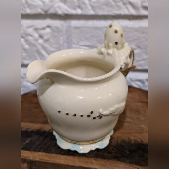 Glitterville Studios Creamer Dish Silkie Chicken Dolly Poulet Handmade Pitcher - Picture 7 of 12